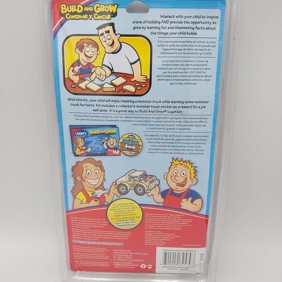 Lowe's Build and Grow Kids Wood Monster Truck Project Kit Customize (BRAND NEW) - Picture 3 of 3